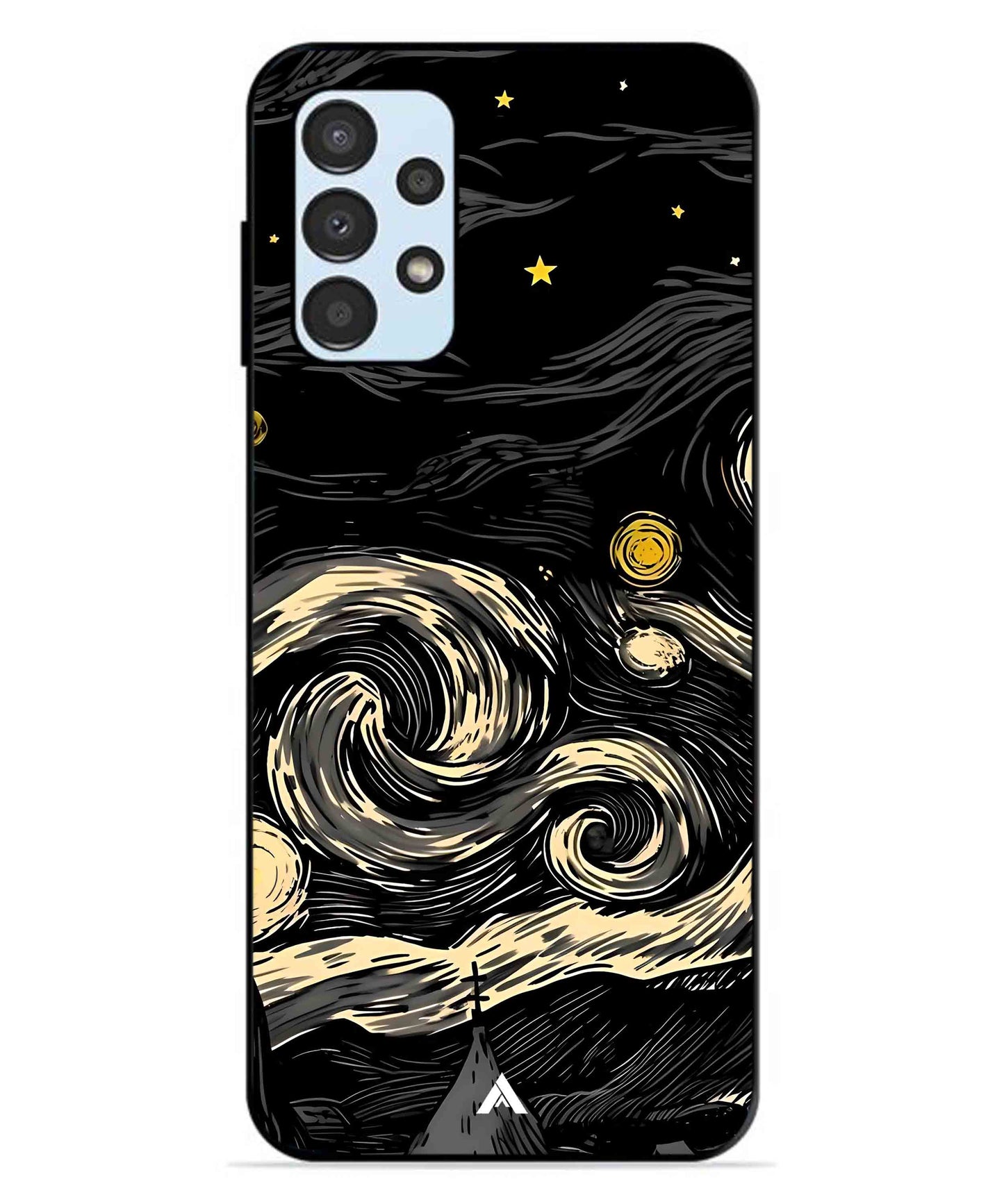Starry Night Aesthetic Metal Back Cover Phone Case for Samsung Galaxy A13 4G