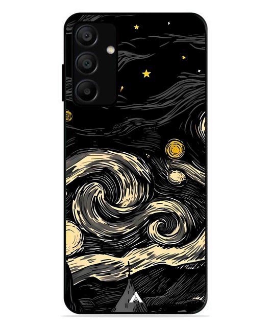 Starry Night Aesthetic Metal Back Cover Phone Case for Samsung Galaxy A15 5G