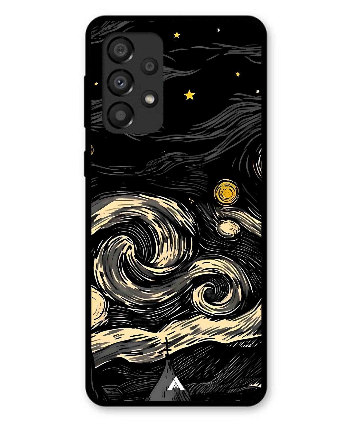 Starry Night Aesthetic Metal Back Cover Phone Case for Samsung Galaxy A33 5G