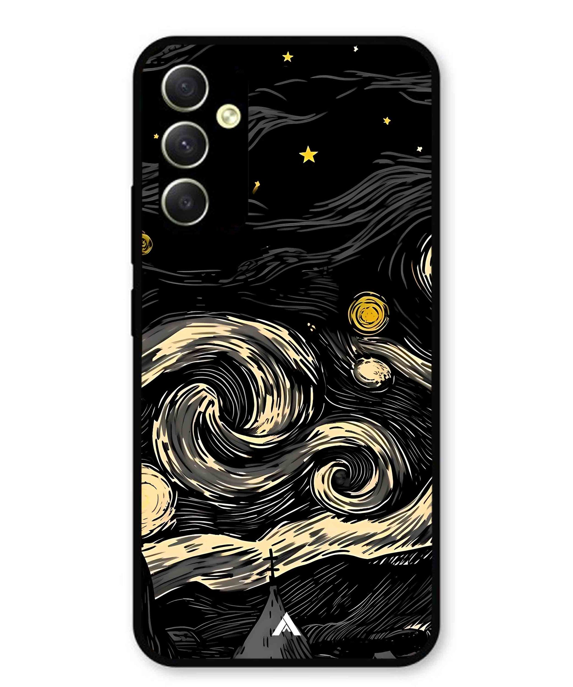 Starry Night Aesthetic Metal Back Cover Phone Case for Samsung Galaxy A34 5G