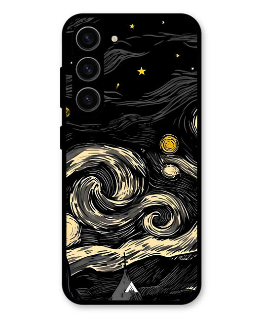 Starry Night Aesthetic Metal Back Cover Phone Case for Samsung Galaxy A36