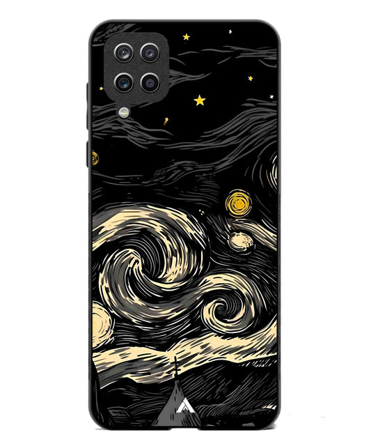 Starry Night Aesthetic Metal Back Cover Phone Case for Samsung Galaxy A42