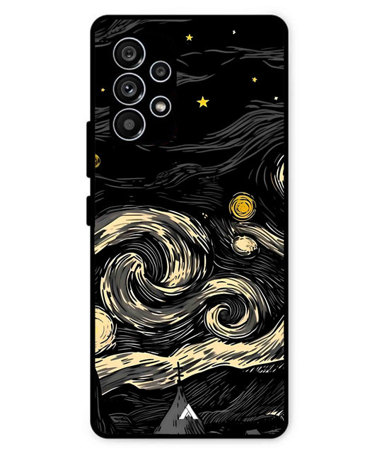 Starry Night Aesthetic Metal Back Cover Phone Case for Samsung Galaxy A53