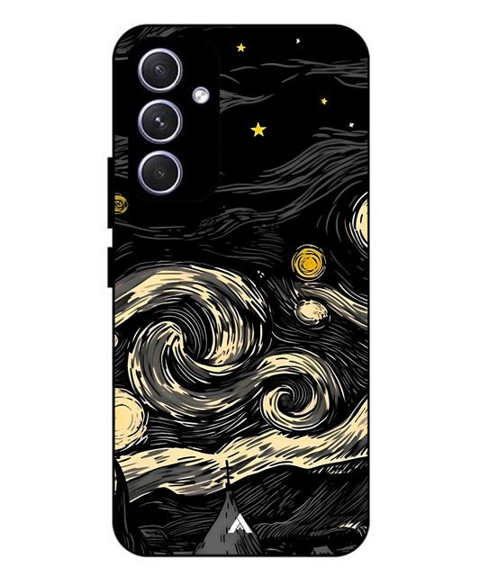 Starry Night Aesthetic Metal Back Cover Phone Case for Samsung Galaxy A54