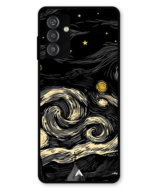 Starry Night Aesthetic Metal Back Cover Phone Case for Samsung Galaxy F14