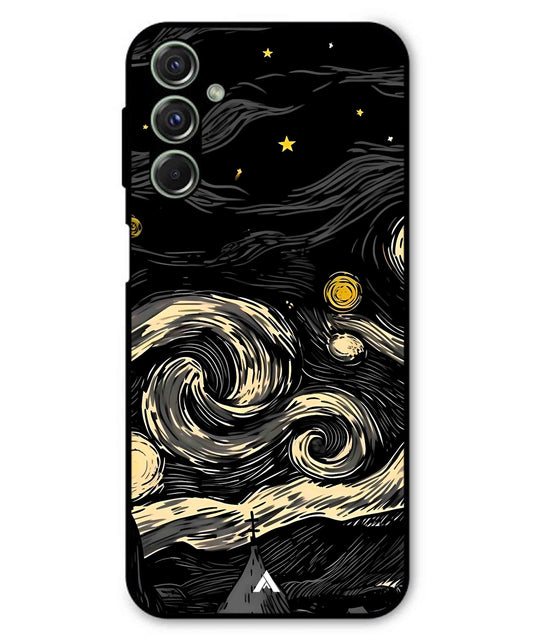 Starry Night Aesthetic Metal Back Cover Phone Case for Samsung Galaxy F34