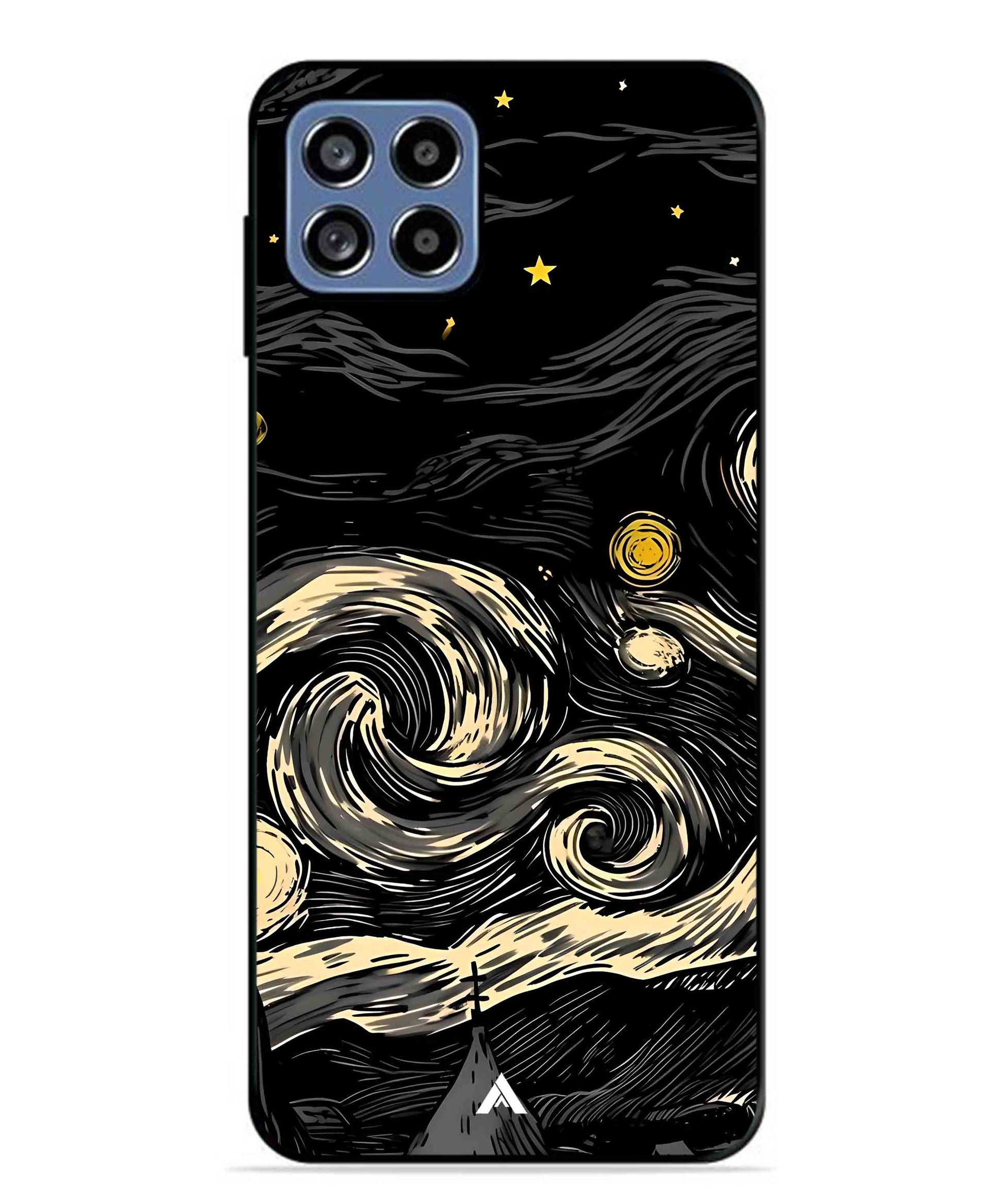 Starry Night Aesthetic Metal Back Cover Phone Case for Samsung Galaxy F42