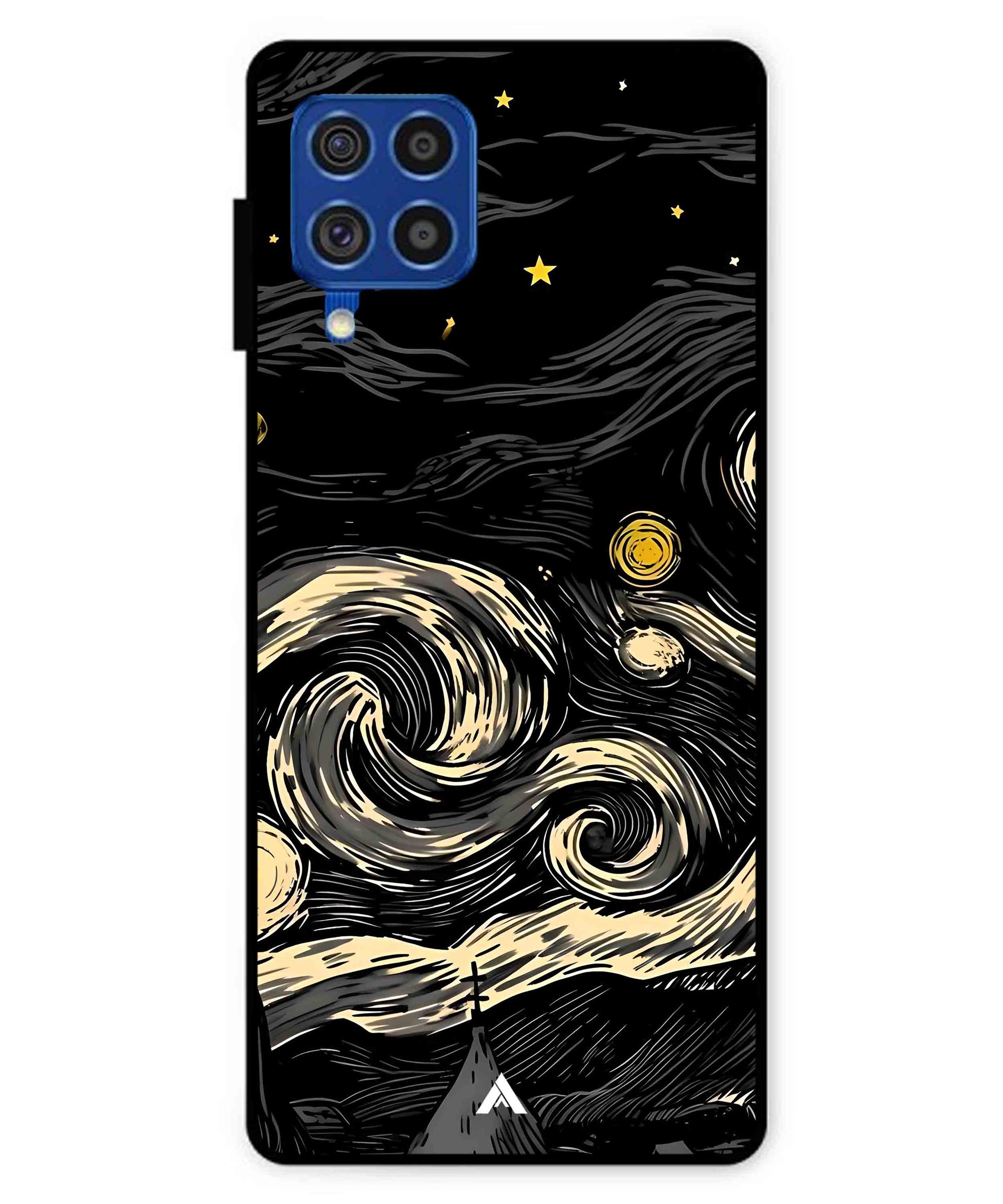 Starry Night Aesthetic Metal Back Cover Phone Case for Samsung Galaxy F62