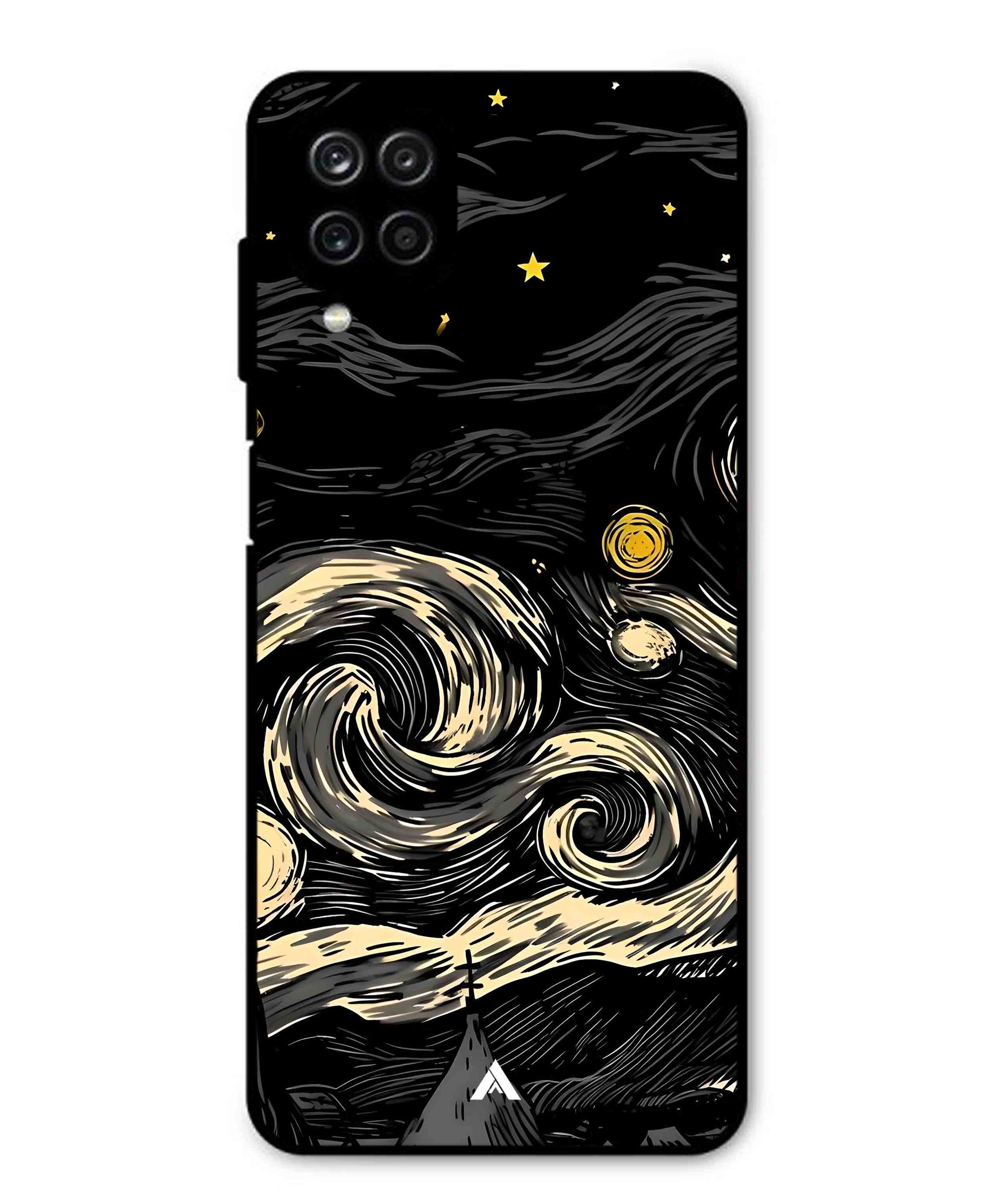 Starry Night Aesthetic Metal Back Cover Phone Case for Samsung Galaxy M12