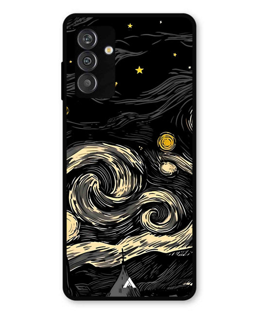 Starry Night Aesthetic Metal Back Cover Phone Case for Samsung Galaxy M14