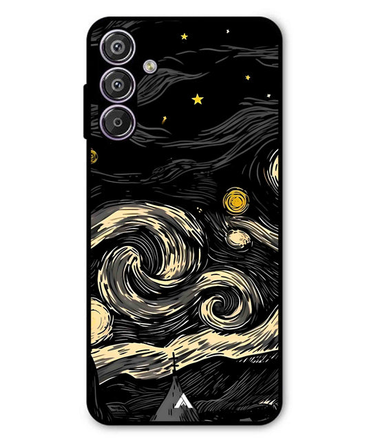 Starry Night Aesthetic Metal Back Cover Phone Case for Samsung Galaxy M15
