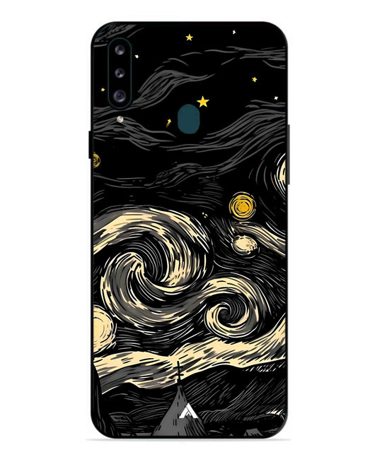 Starry Night Aesthetic Metal Back Cover Phone Case for Samsung Galaxy M30