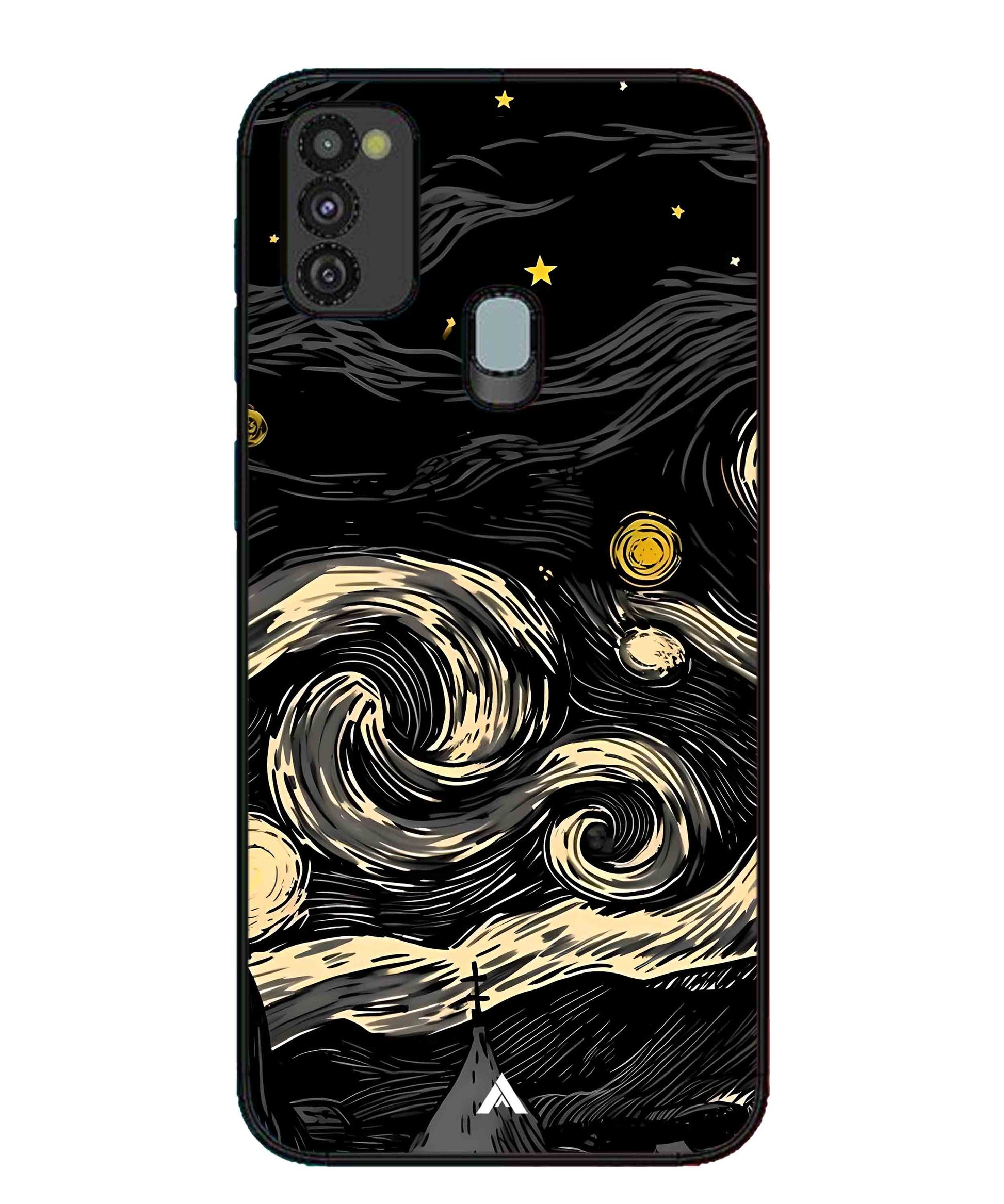 Starry Night Aesthetic Metal Back Cover Phone Case for Samsung Galaxy M30s