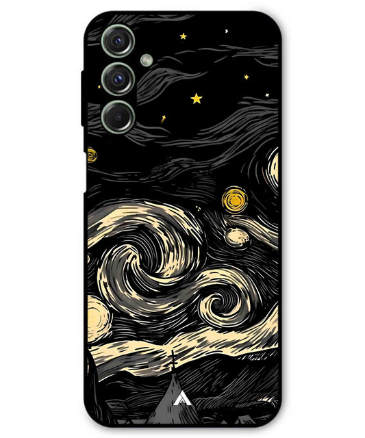 Starry Night Aesthetic Metal Back Cover Phone Case for Samsung Galaxy M34