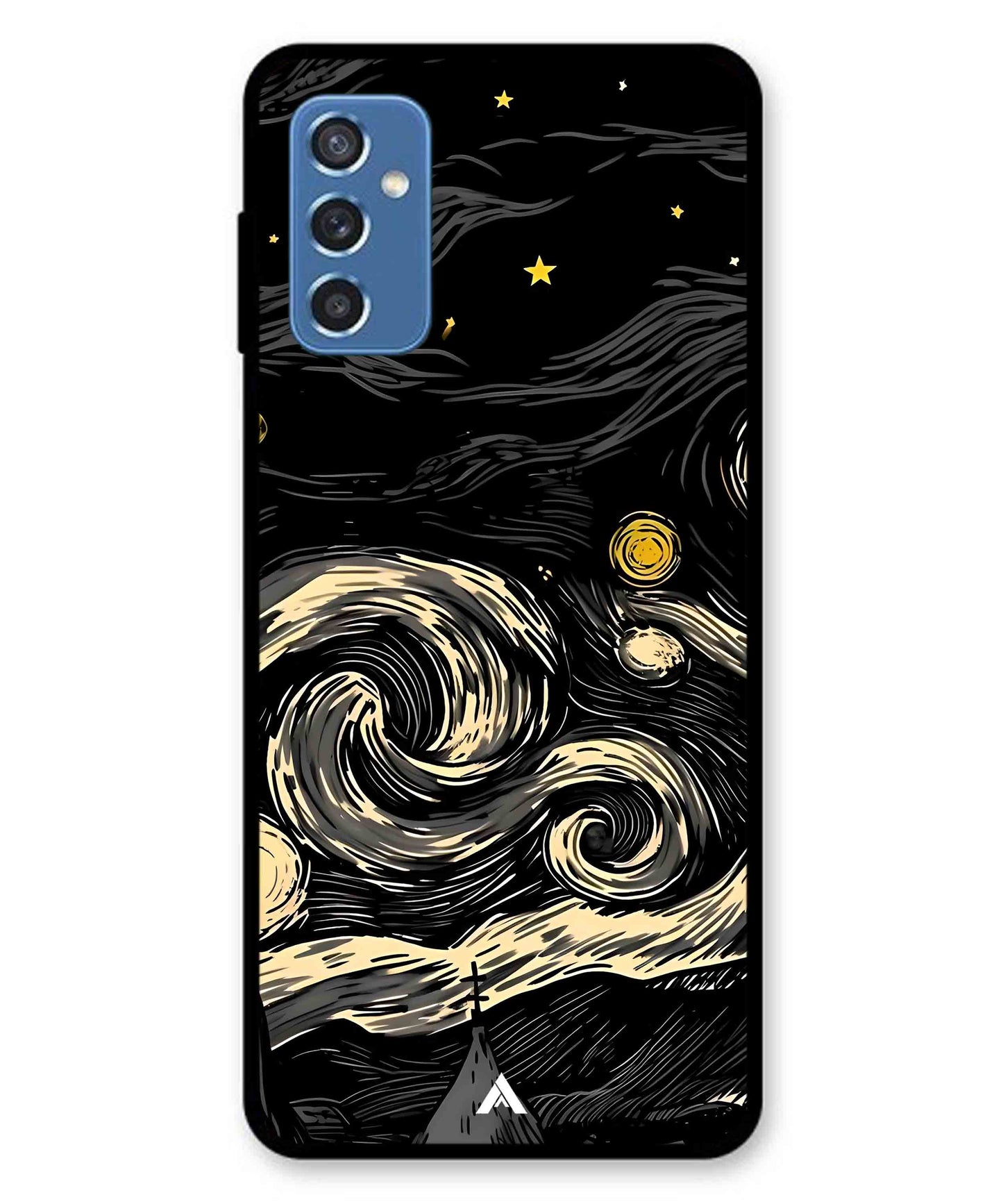 Starry Night Aesthetic Metal Back Cover Phone Case for Samsung Galaxy M52
