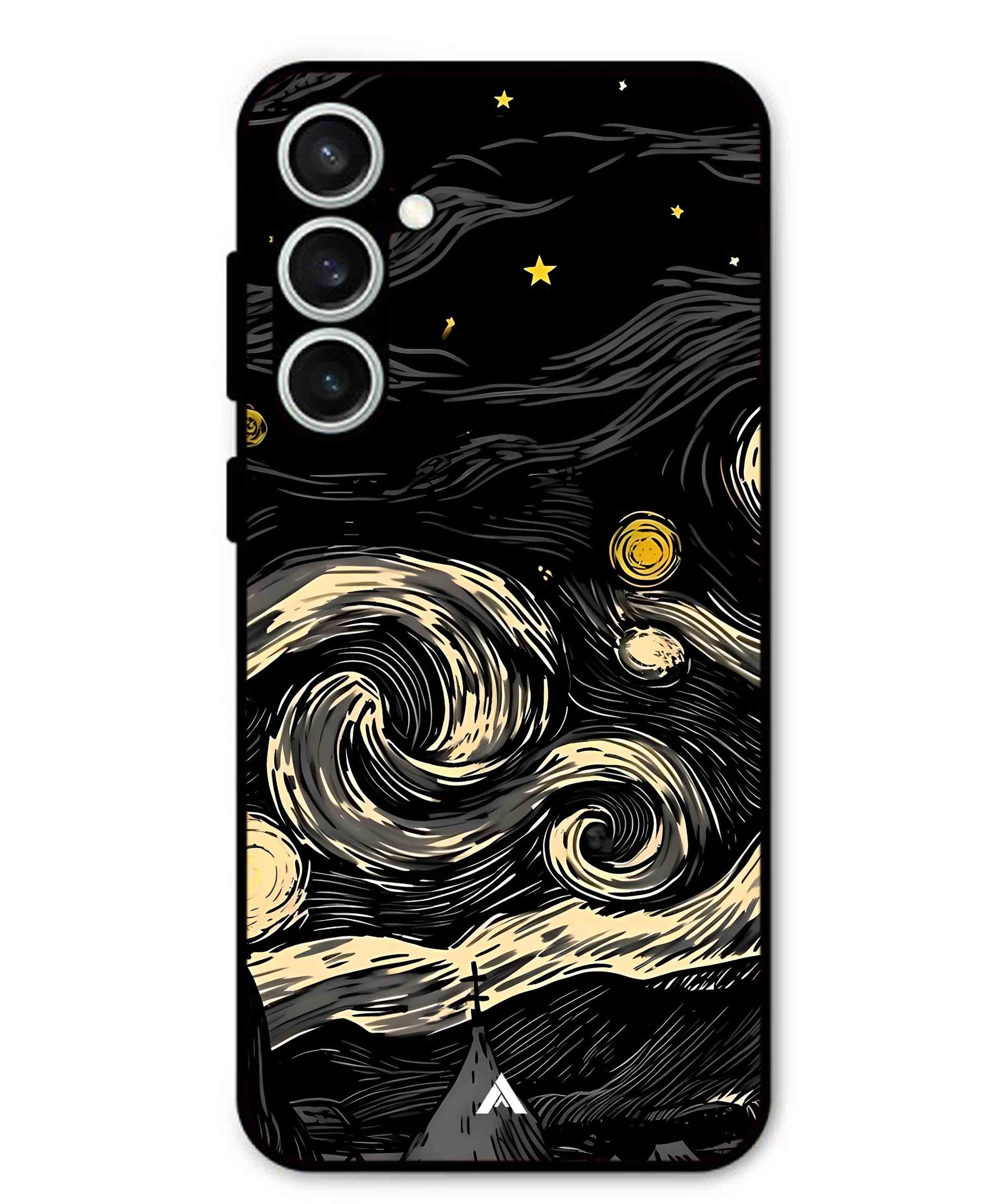 Starry Night Aesthetic Metal Back Cover Phone Case for Samsung Galaxy S24 Fe