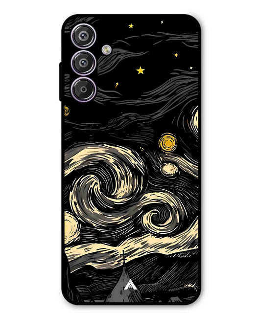 Starry Night Aesthetic Metal Back Cover Phone Case for Samsung Galaxy S25