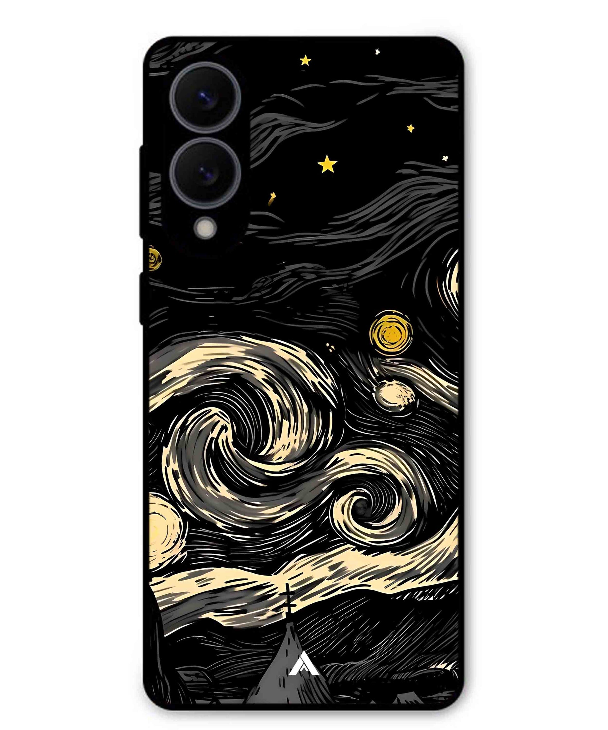 Starry Night Aesthetic Metal Back Cover Phone Case for Samsung Galaxy S25 Edge