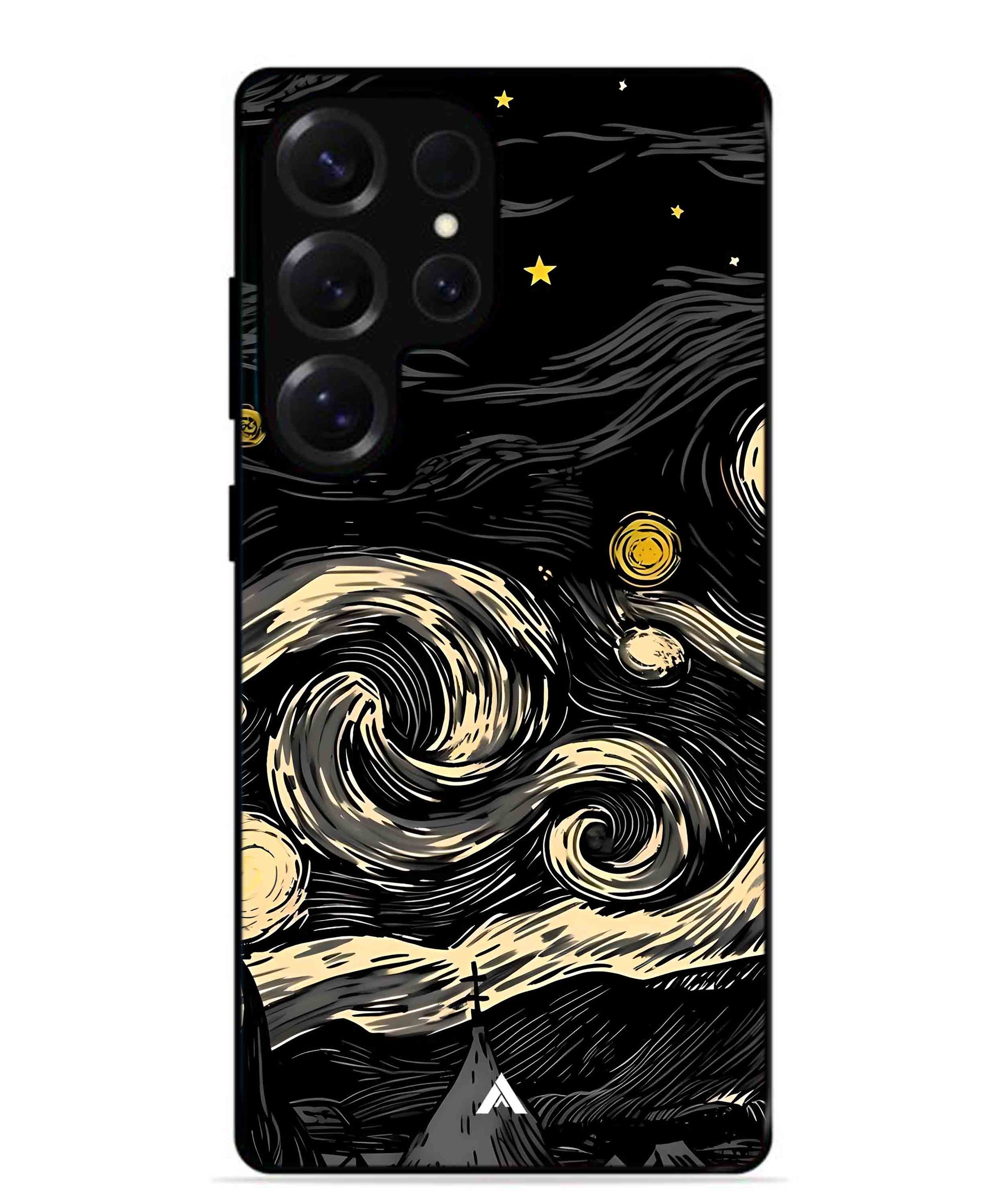 Starry Night Aesthetic Metal Back Cover Phone Case for Samsung Galaxy S25 Ultra