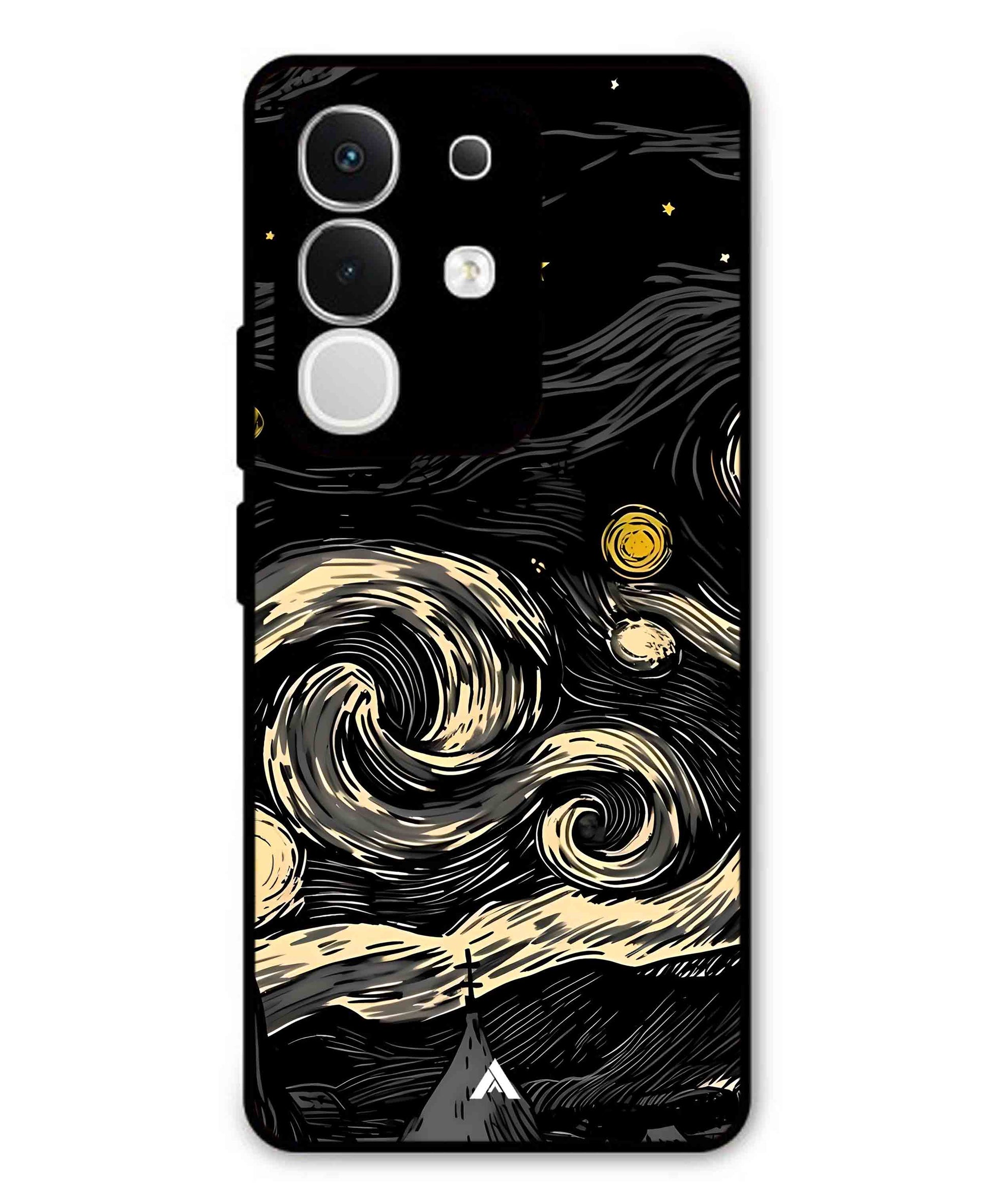 Starry Night Aesthetic Metal Back Cover Phone Case for Vivo T4X