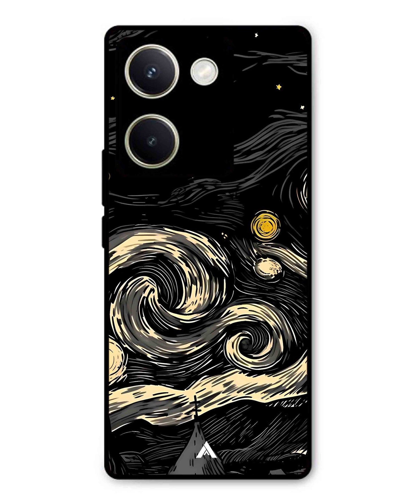 Starry Night Aesthetic Metal Back Cover Phone Case for Vivo Y200 Pro