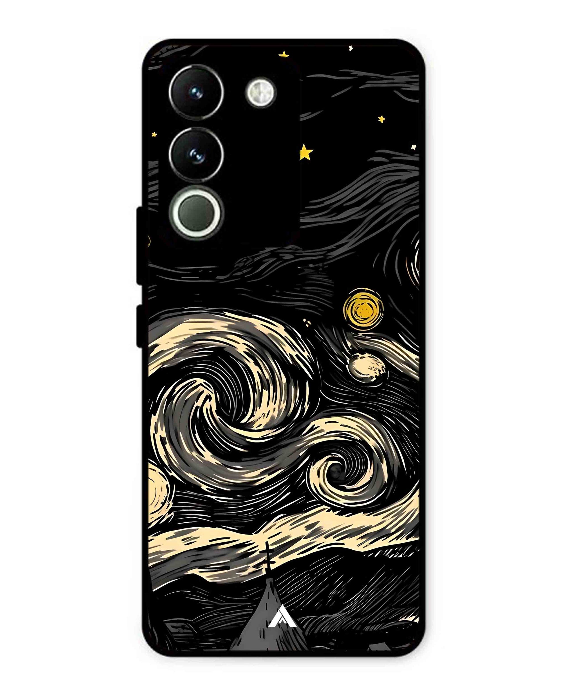 Starry Night Aesthetic Metal Back Cover Phone Case for Vivo Y200