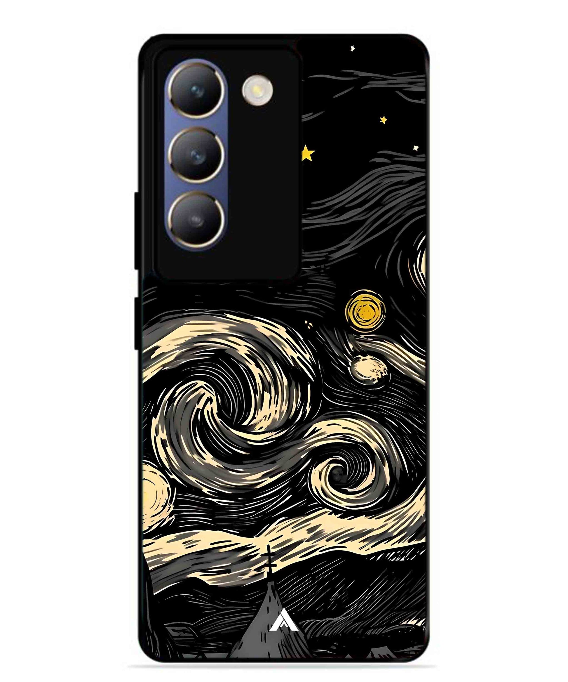 Starry Night Aesthetic Metal Back Cover Phone Case for Vivo Y200e
