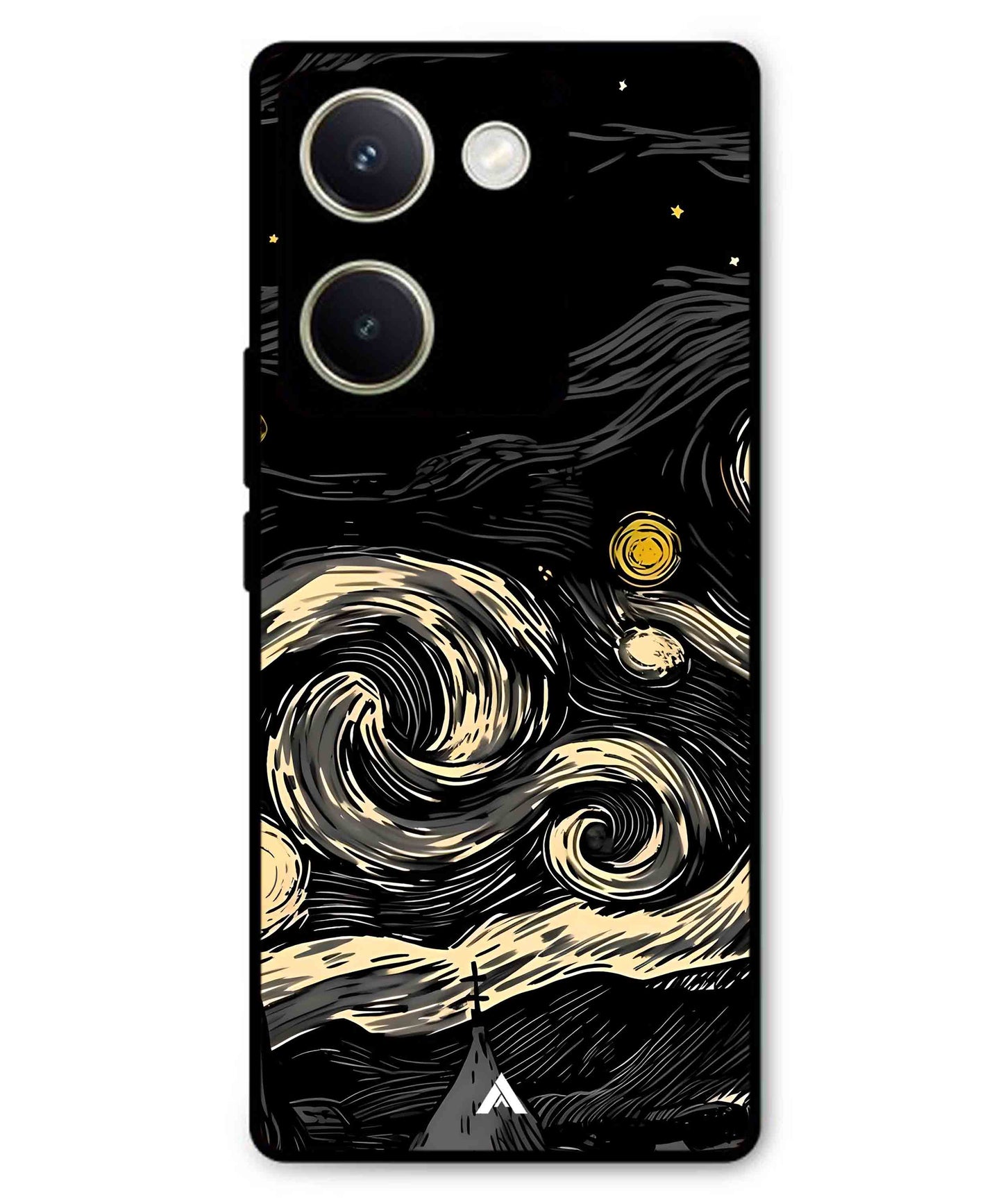 Starry Night Aesthetic Metal Back Cover Phone Case for Vivo Y300 Plus