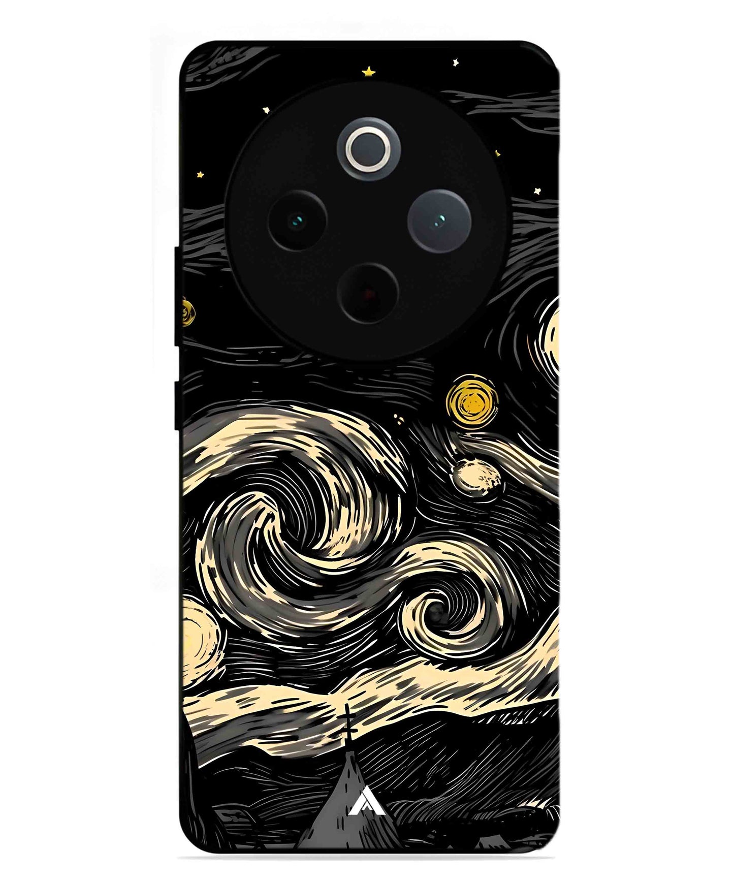 Starry Night Aesthetic Metal Back Cover Phone Case for Vivo Y300 Pro
