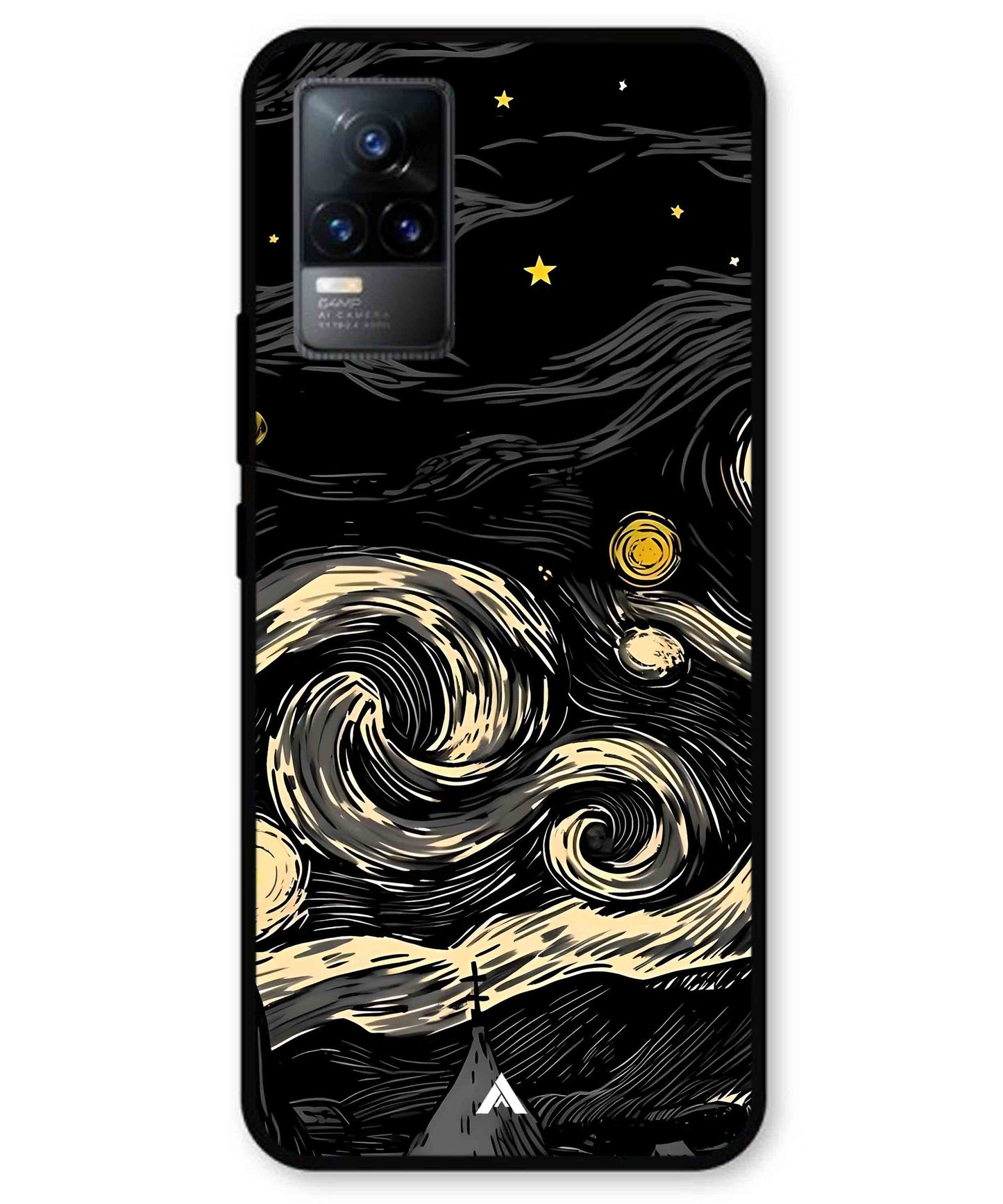 Starry Night Aesthetic Metal Back Cover Phone Case for Vivo Y73