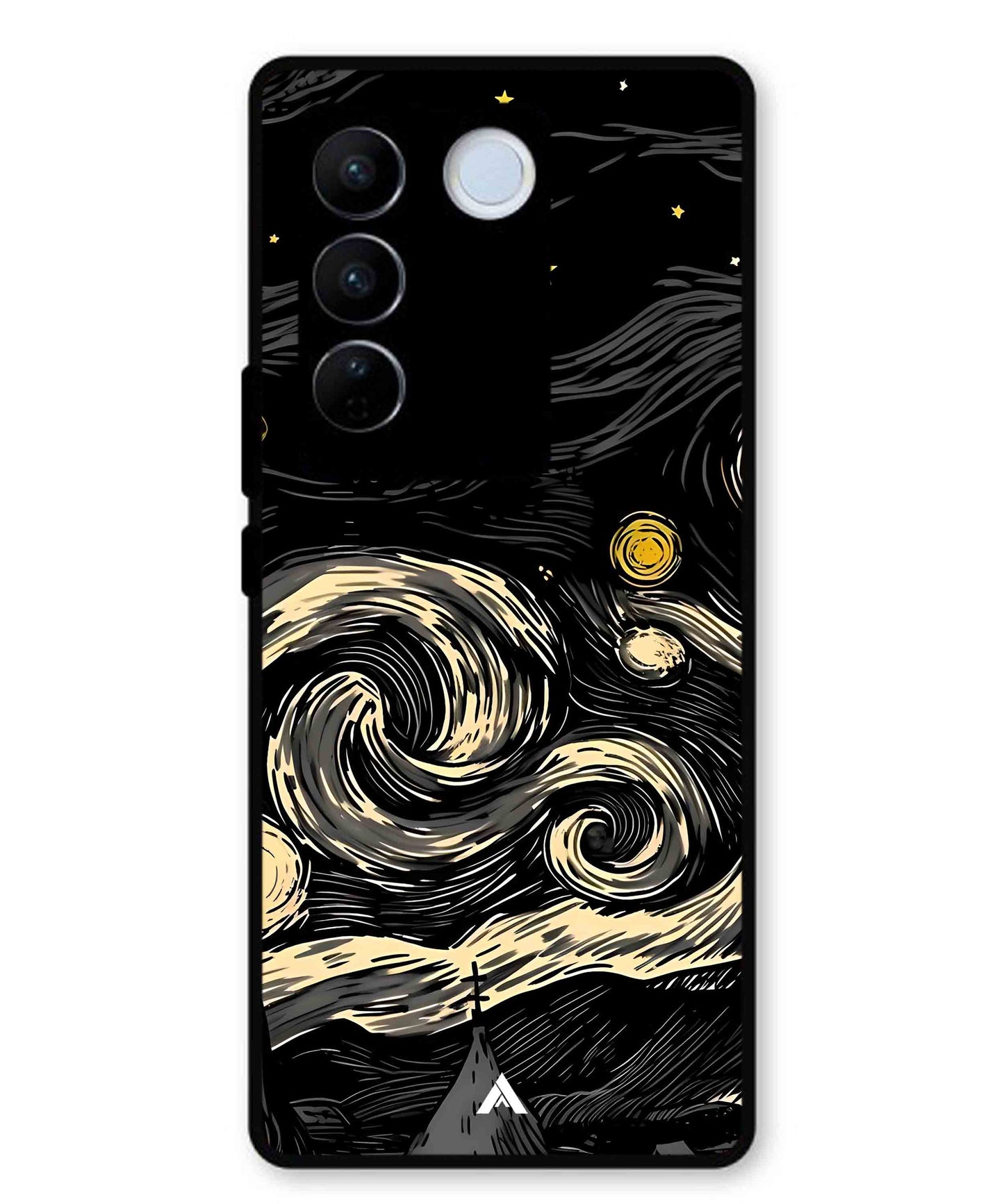 Starry Night Aesthetic Metal Back Cover Phone Case for Vivo v27
