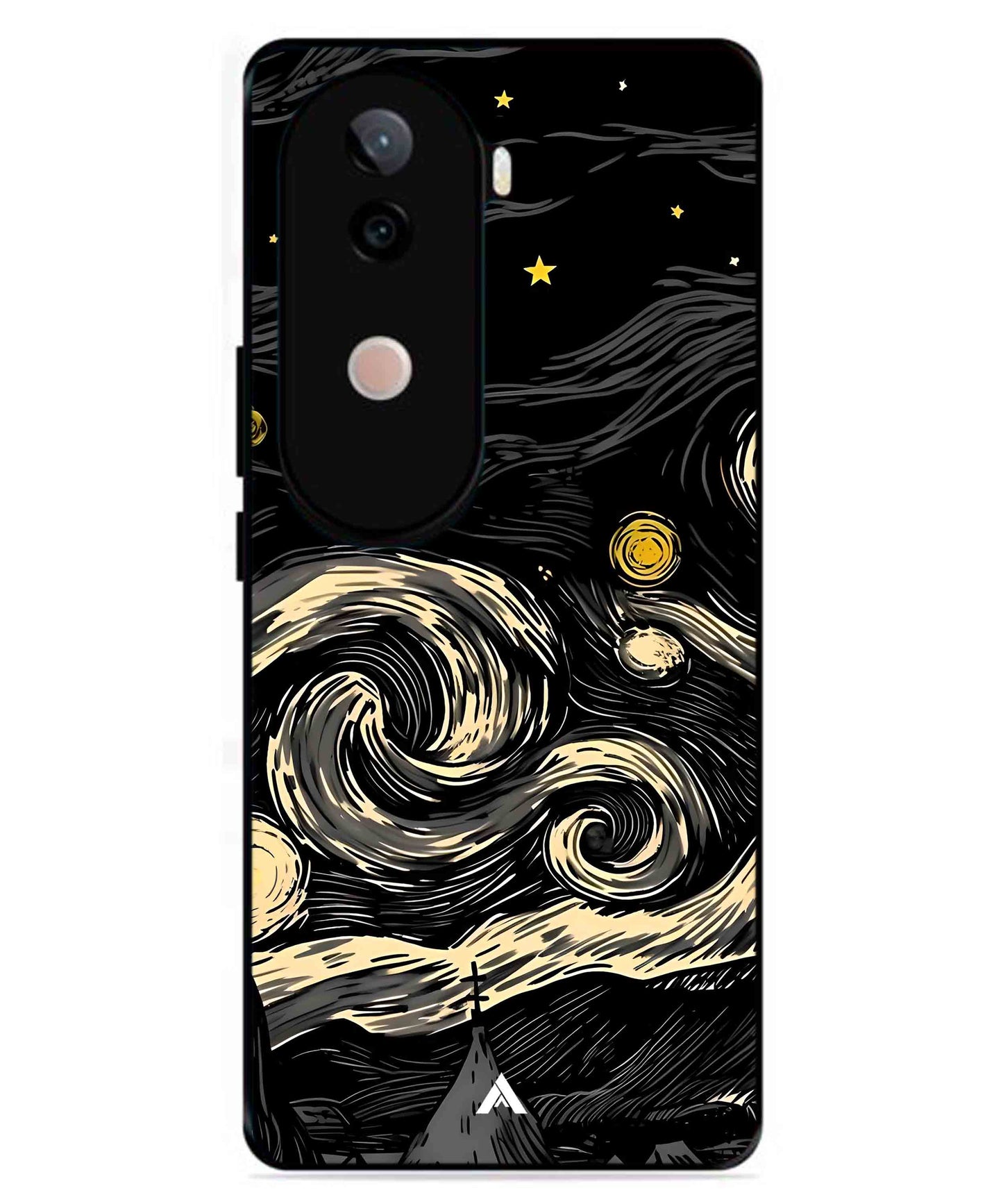 Starry Night Aesthetic Metal Back Cover Phone Case for Vivo v40e