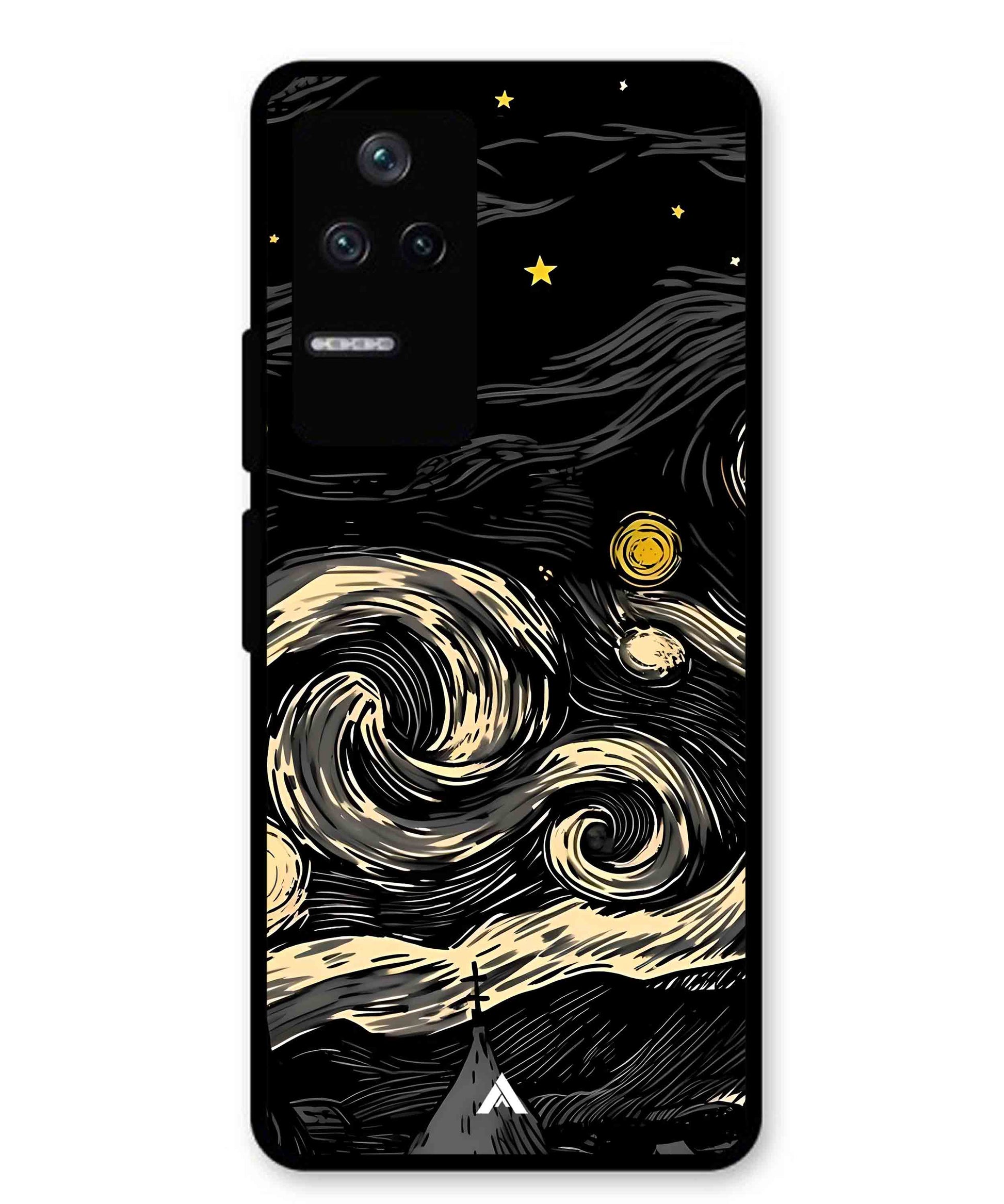 Starry Night Aesthetic Metal Back Cover Phone Case for Xiaomi Redmi K40s