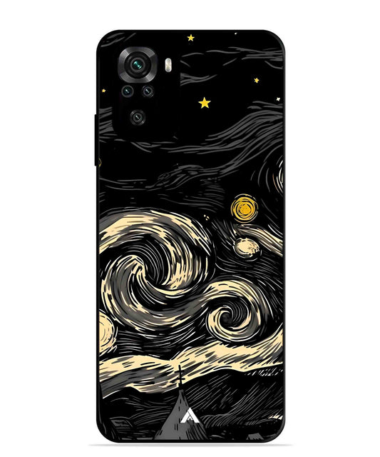 Starry Night Aesthetic Metal Back Cover Phone Case for Xiaomi Redmi Note 11SE