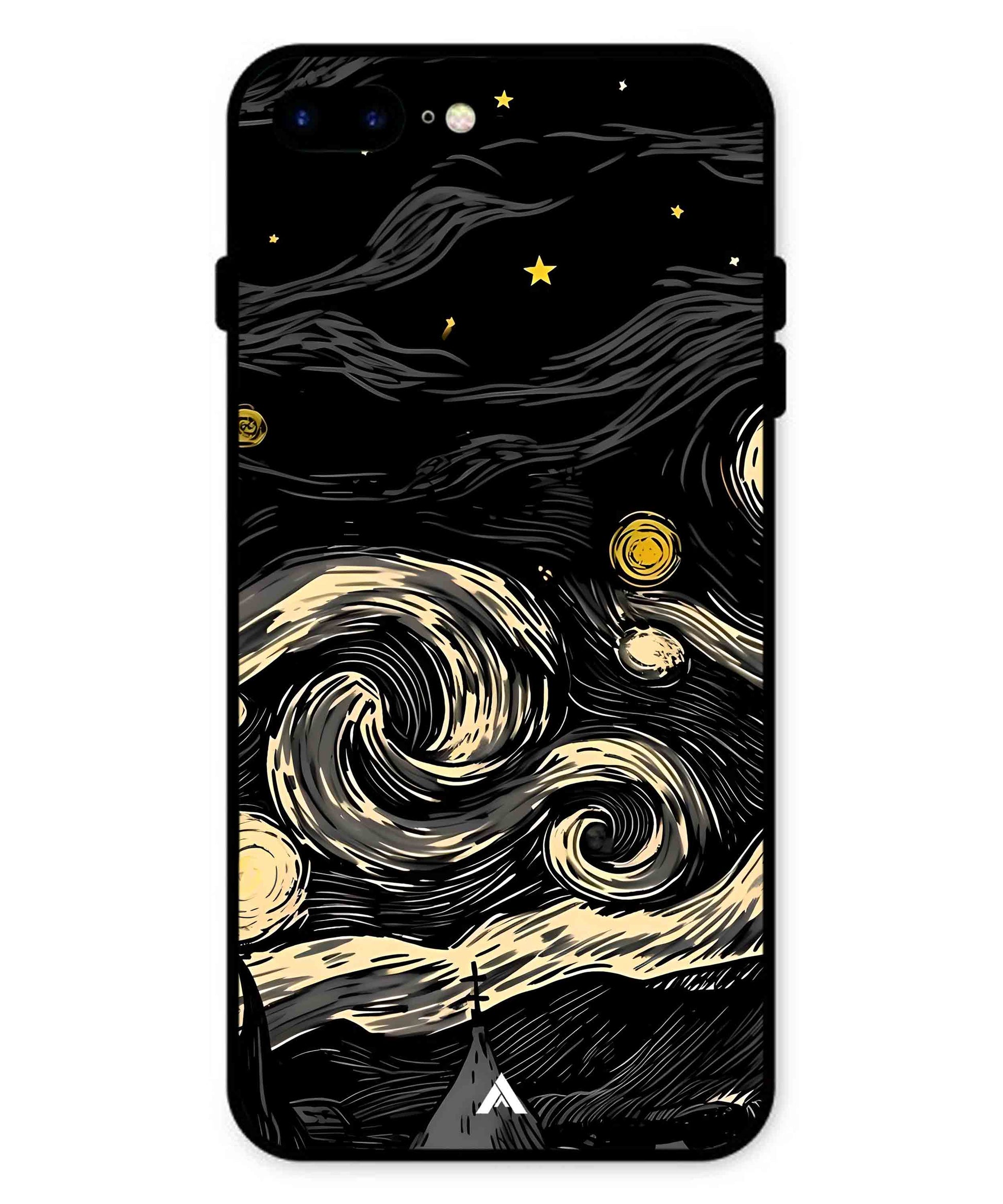 Starry Night Aesthetic Metal Back Cover Phone Case for iPhone 7 Plus