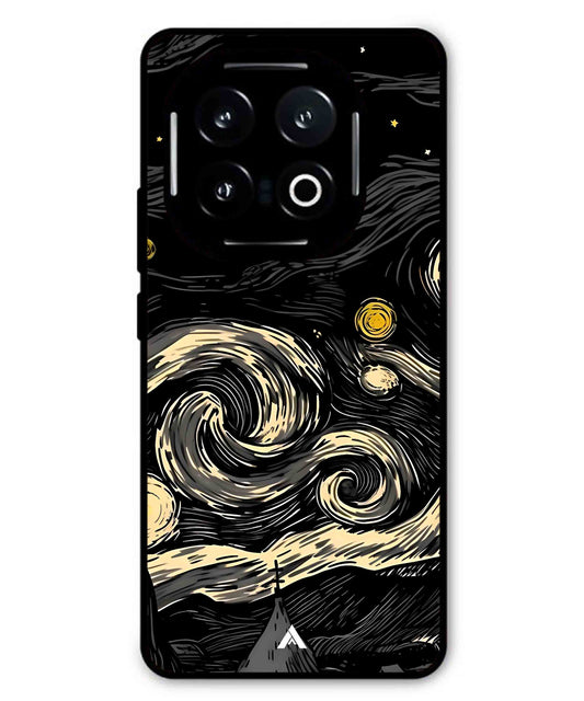 Starry Night Aesthetic Metal Back Cover Phone Case for iQOO 13