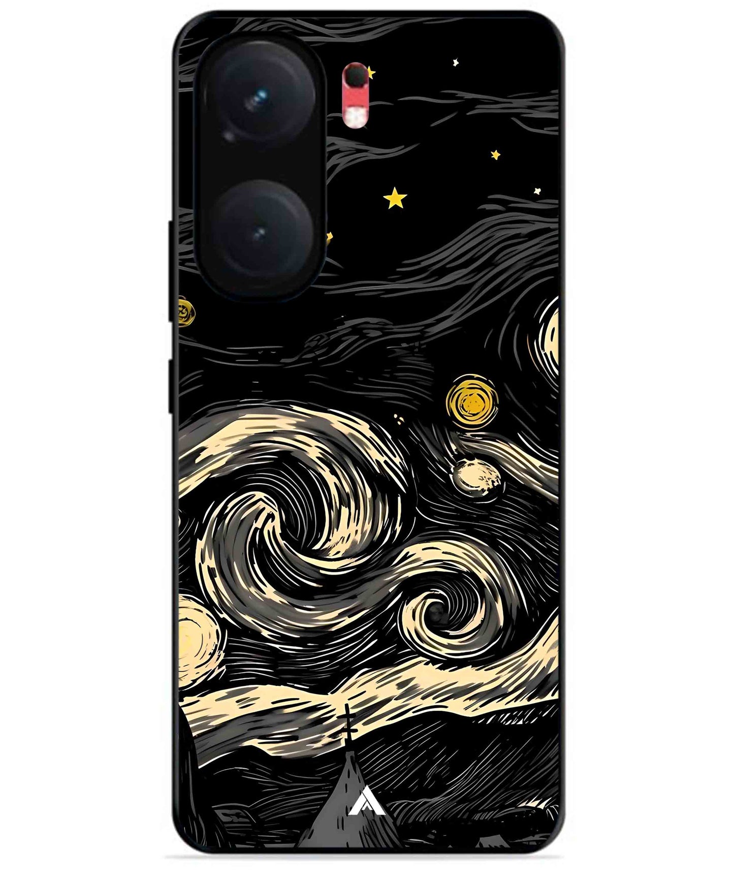 Starry Night Aesthetic Metal Back Cover Phone Case for iQOO Neo 9 Pro