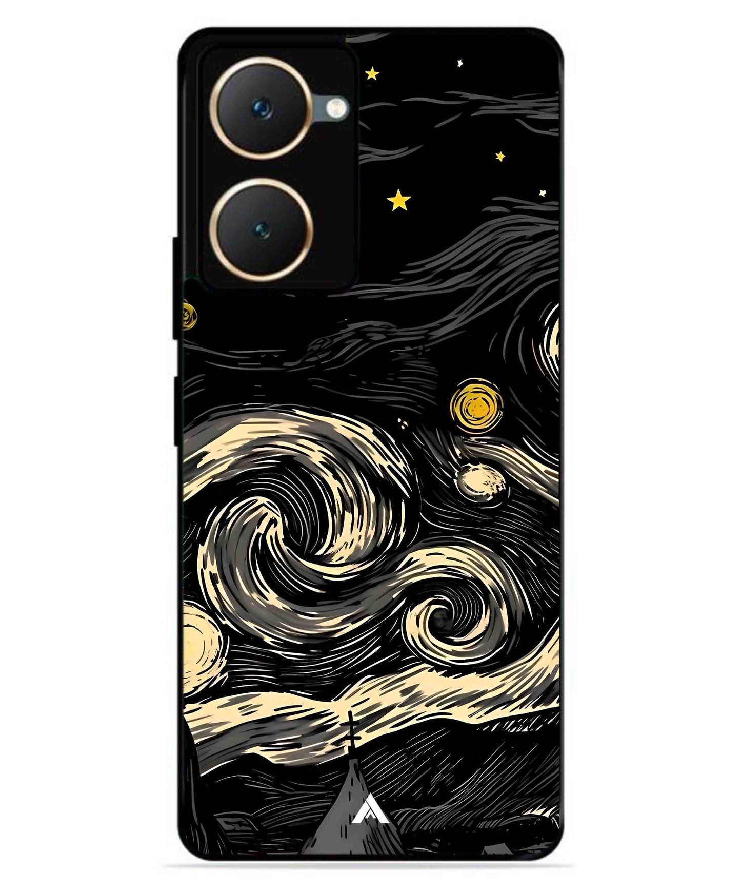 Starry Night Aesthetic Metal Back Cover Phone Case for iQOO Z9 Lite