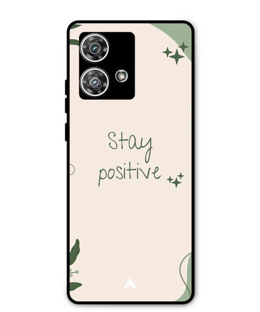 Stay Positive 1 Metal Back Cover Phone Case for Moto Edge 40 Neo