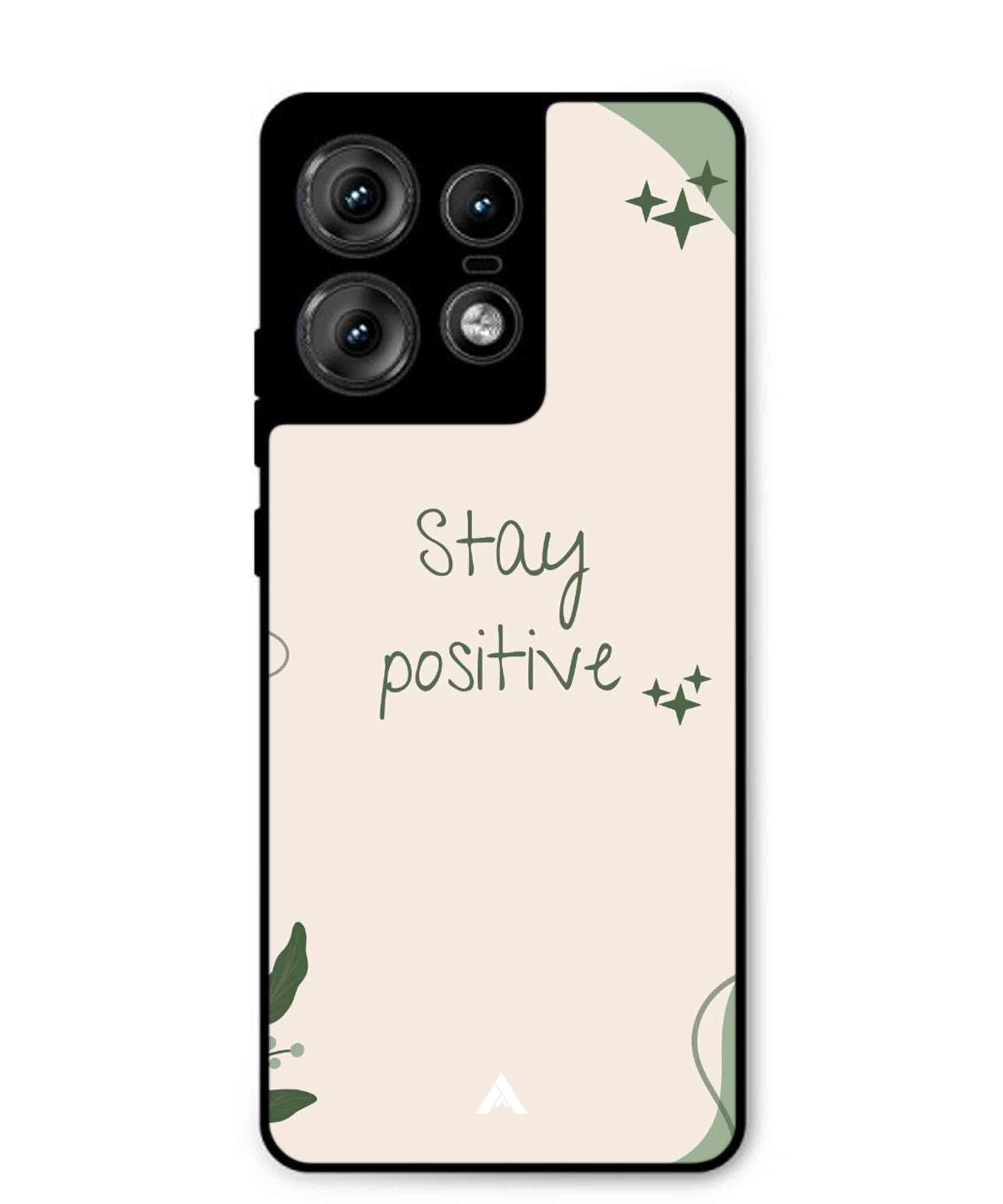 Stay Positive 1 Metal Back Cover Phone Case for Moto Edge 50 Pro