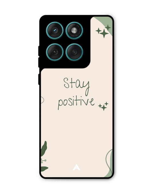 Stay Positive 1 Metal Back Cover Phone Case for Moto Edge 60 Fusion