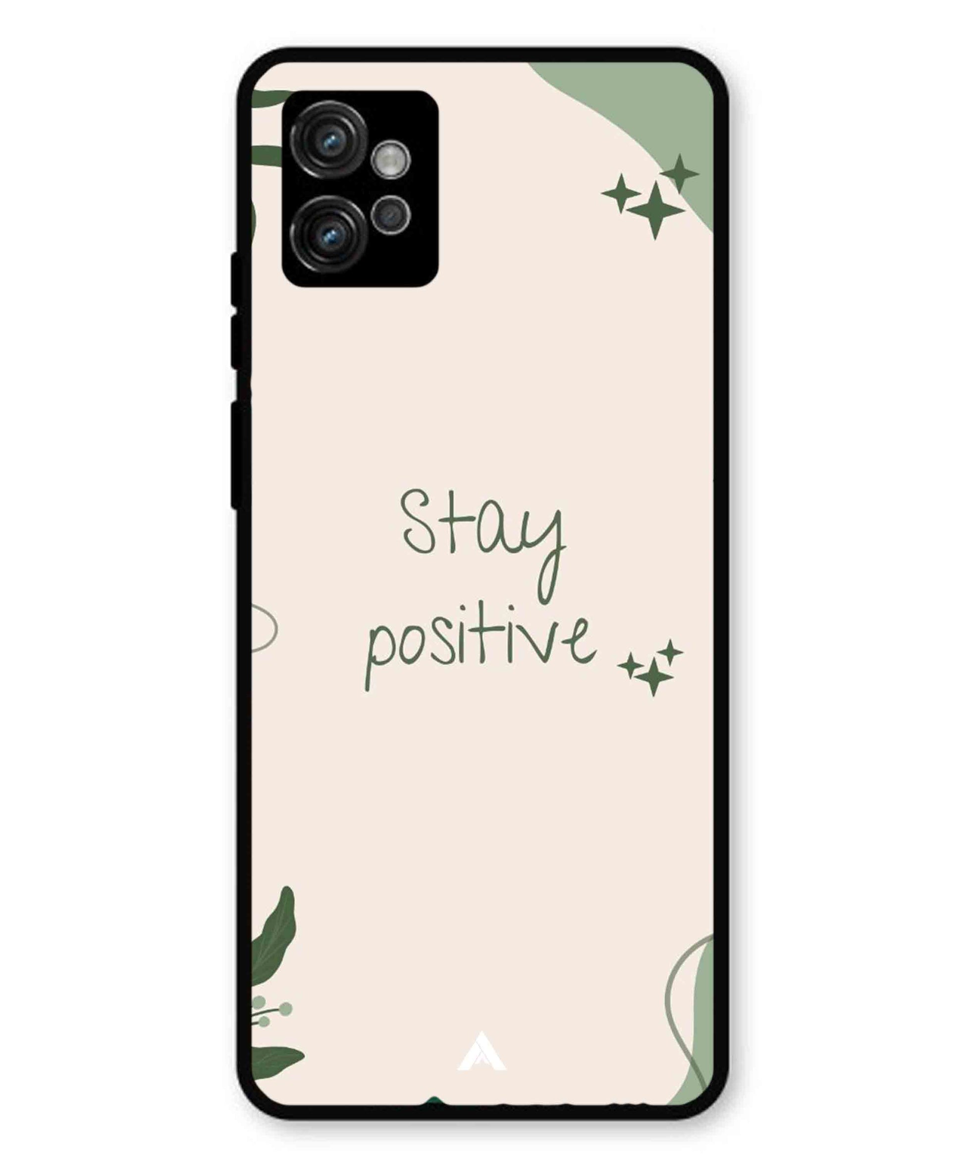 Stay Positive 1 Metal Back Cover Phone Case for Moto G32