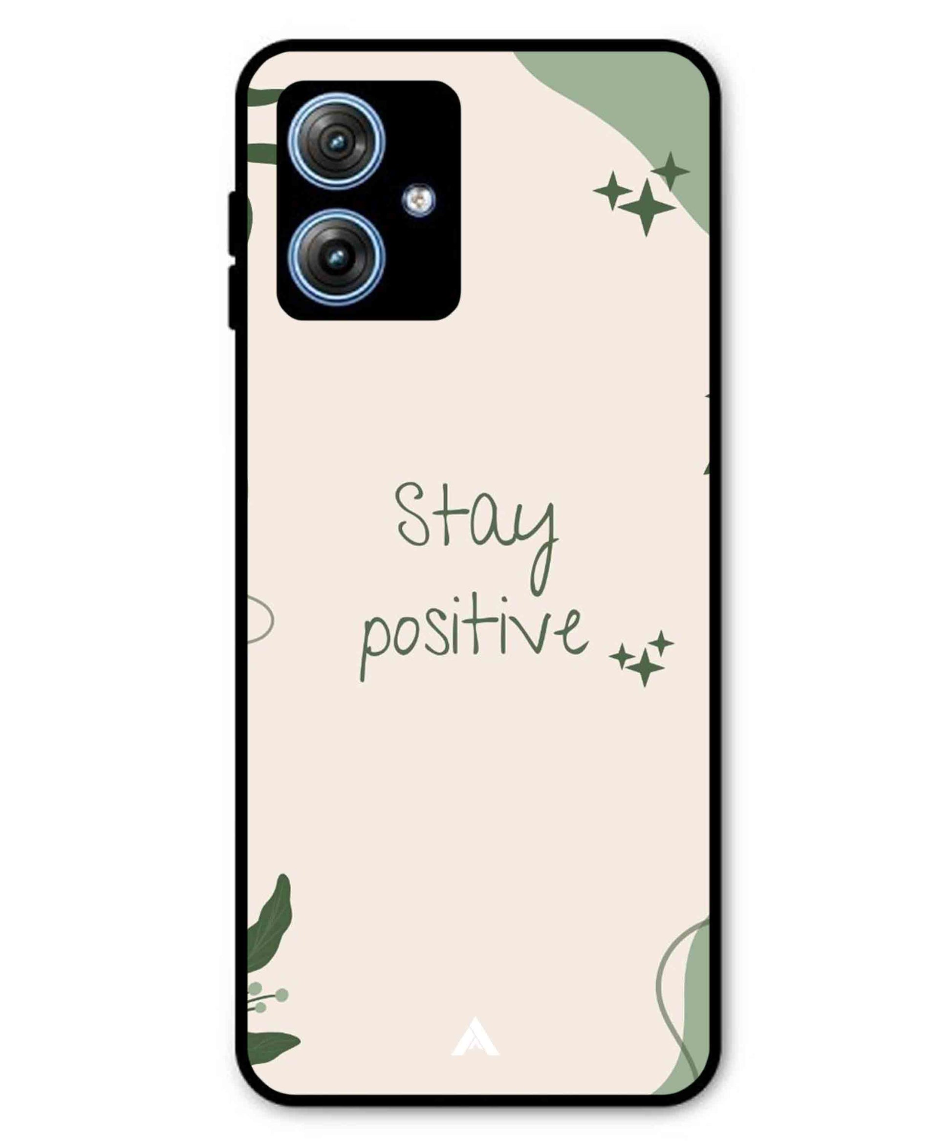 Stay Positive 1 Metal Back Cover Phone Case for Moto G54