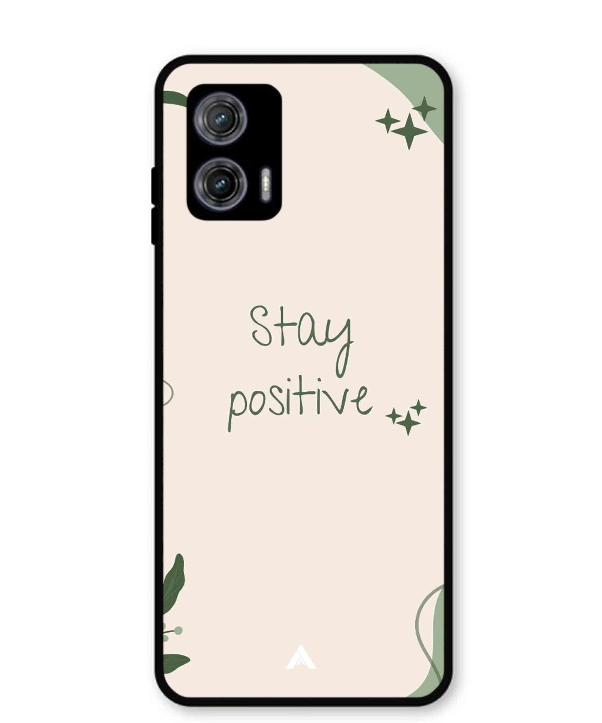 Stay Positive 1 Metal Back Cover Phone Case for Moto G73