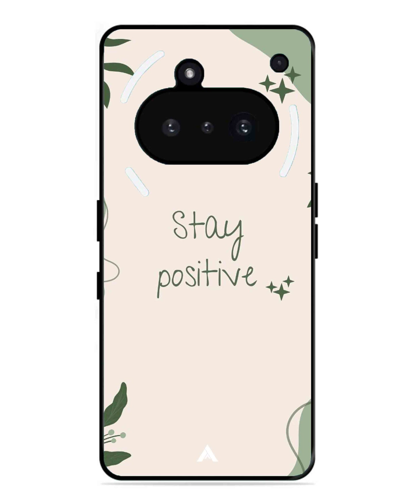 Stay Positive 1 Metal Back Cover Phone Case for Nothing Phone 3a