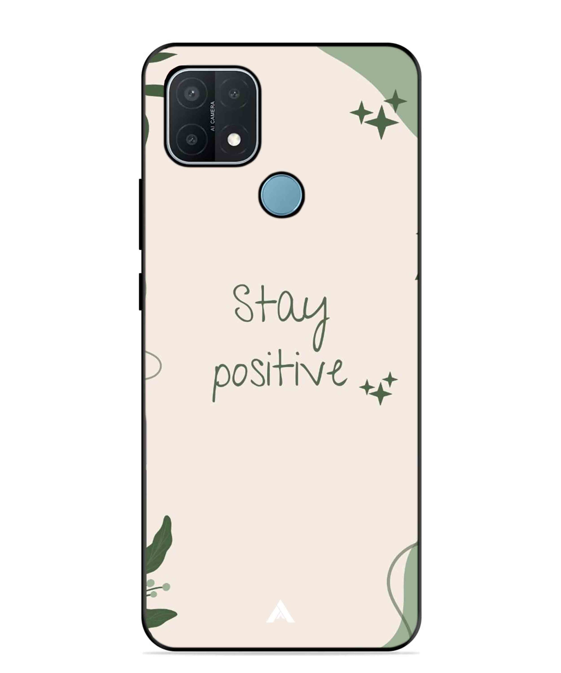 Stay Positive 1 Metal Back Cover Phone Case for OPPO A15