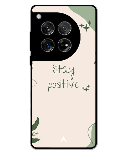 Stay Positive 1 Metal Back Cover Phone Case for Oneplus 11R