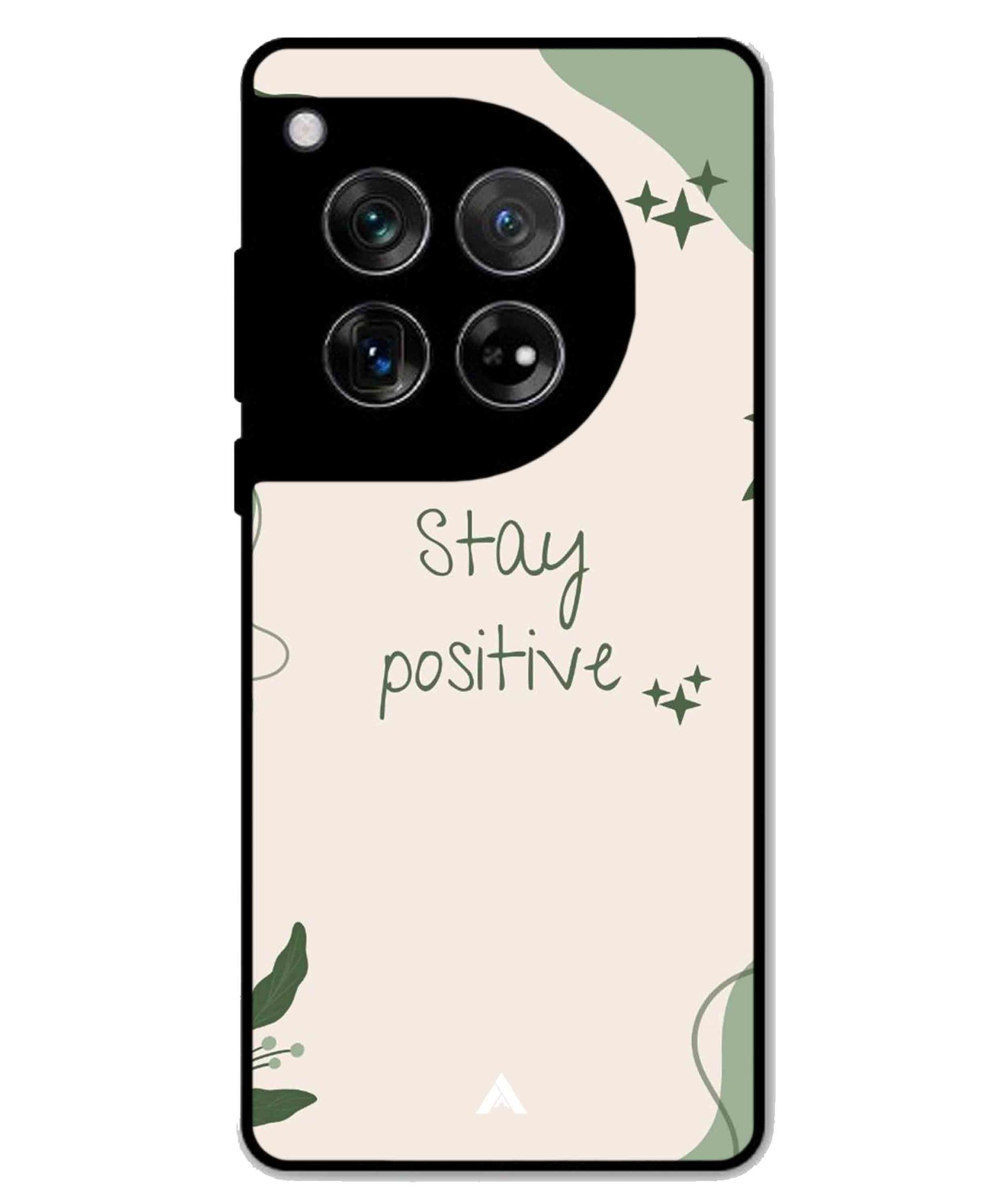 Stay Positive 1 Metal Back Cover Phone Case for Oneplus 12