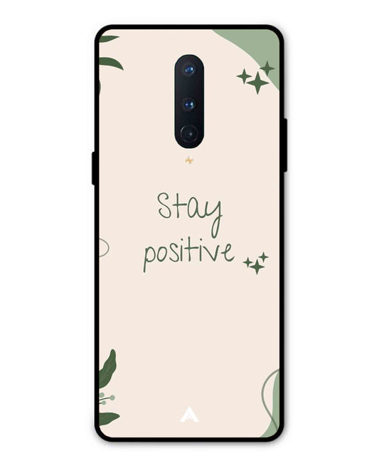 Stay Positive 1 Metal Back Cover Phone Case for Oneplus 8