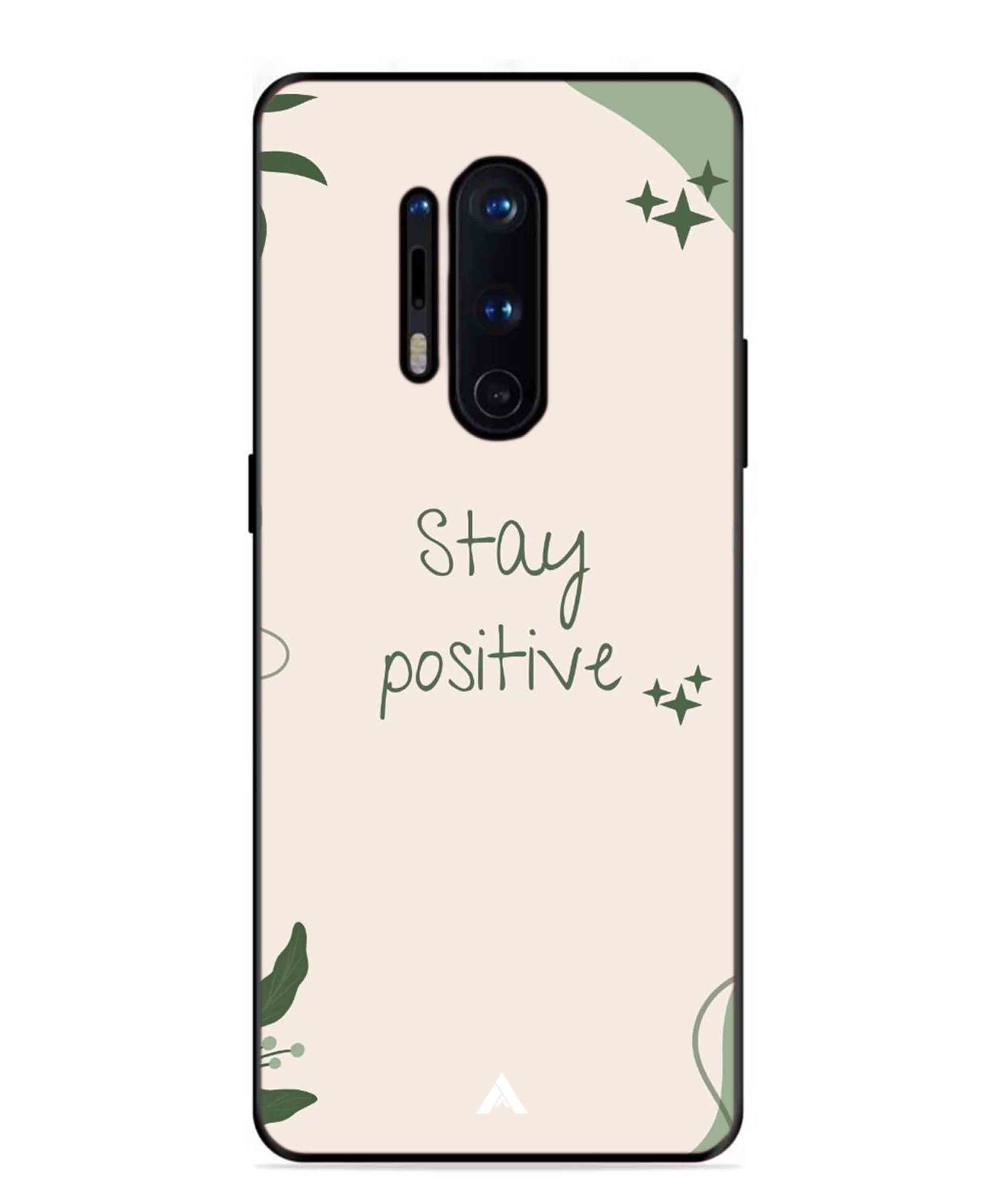 Stay Positive 1 Metal Back Cover Phone Case for Oneplus 8 Pro
